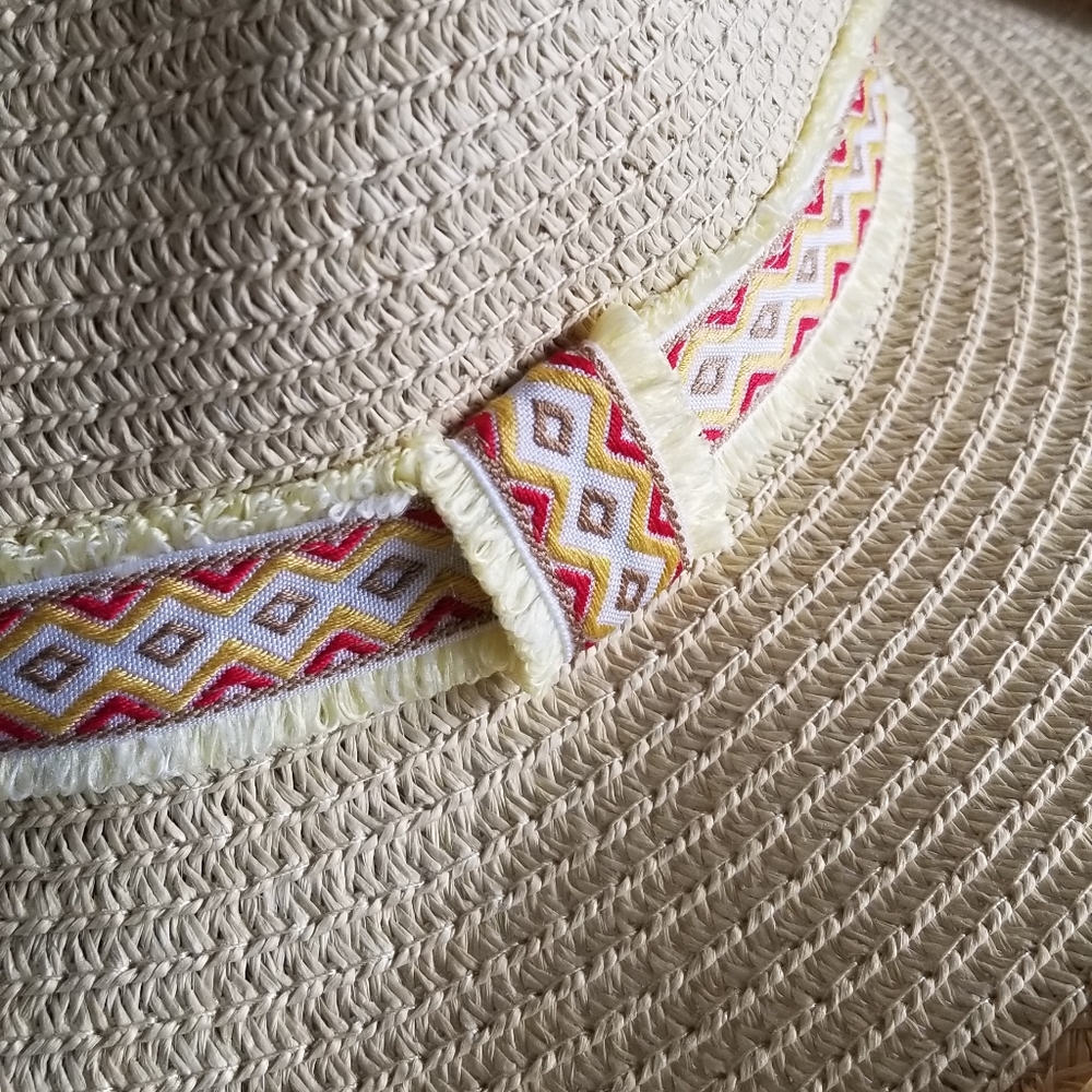 HIT THE ROAD STRAW FEDORA HAT - Picture 11 of 11